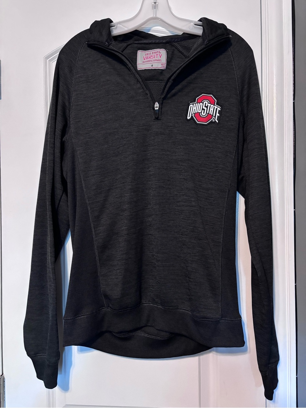 Ohio State Buckeyes Quarter Zip Pullover Medium Dark Gray Performance Sweatshirt